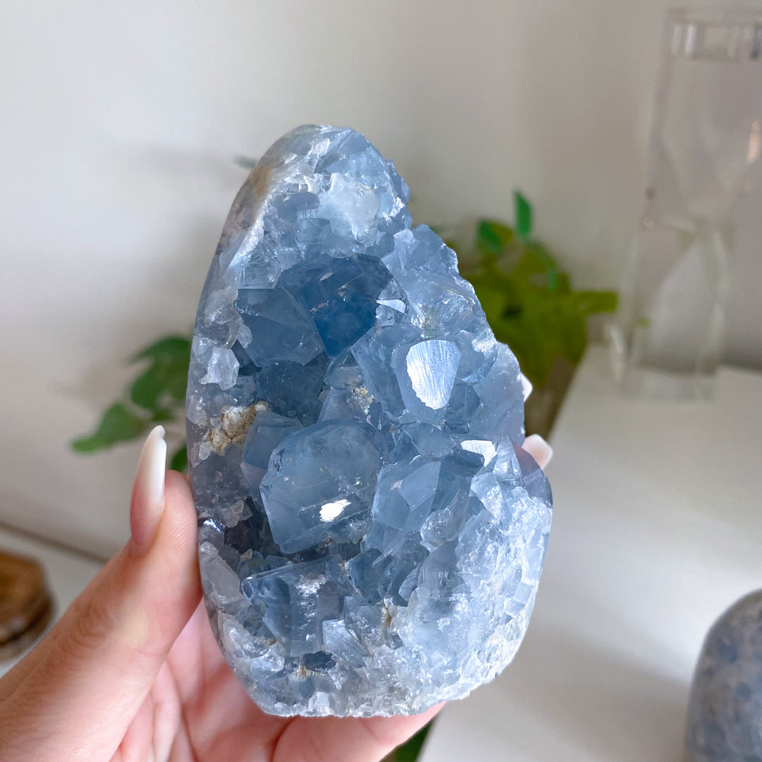 Standing Celestite Cluster