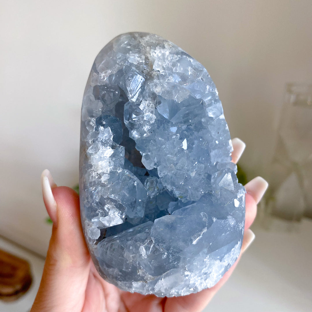 Standing Celestite Cluster