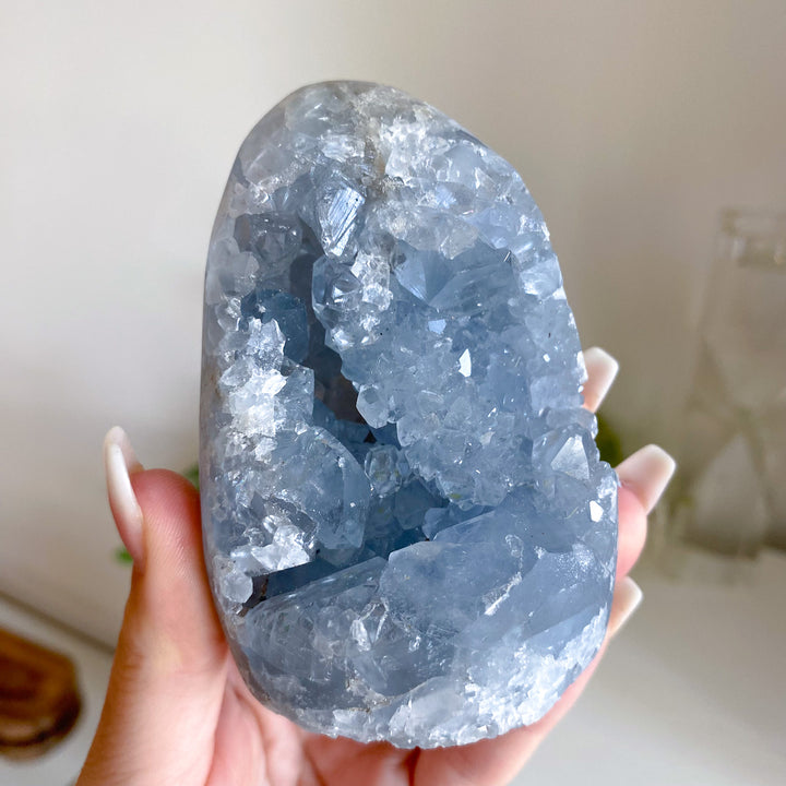 Standing Celestite Cluster