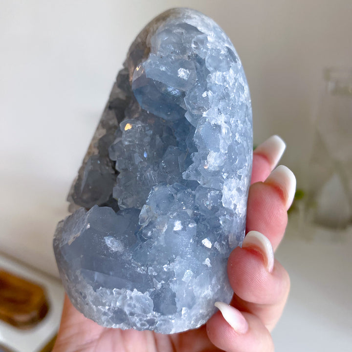 Standing Celestite Cluster