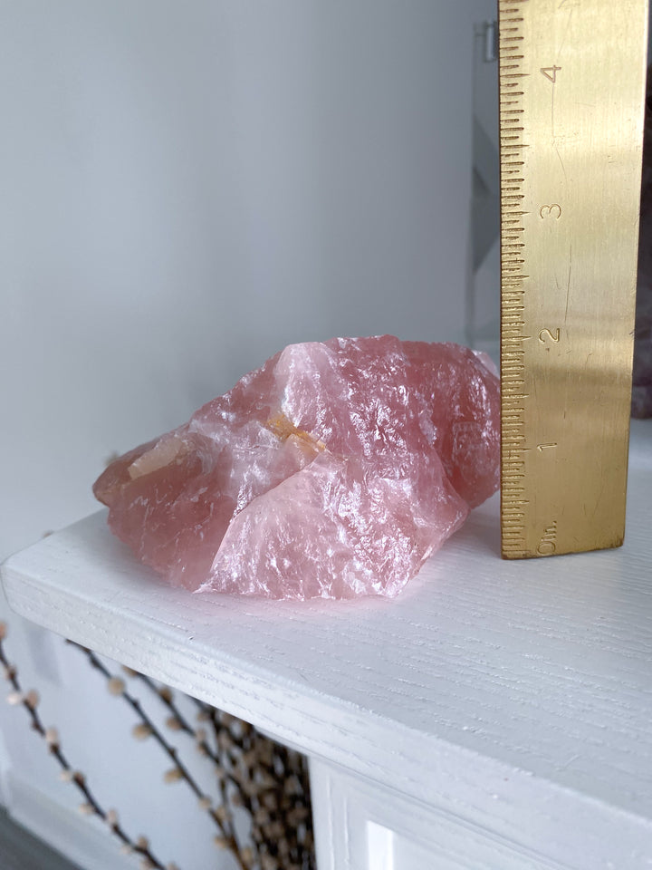 Rose Quartz Raw Chunk - Free Standing