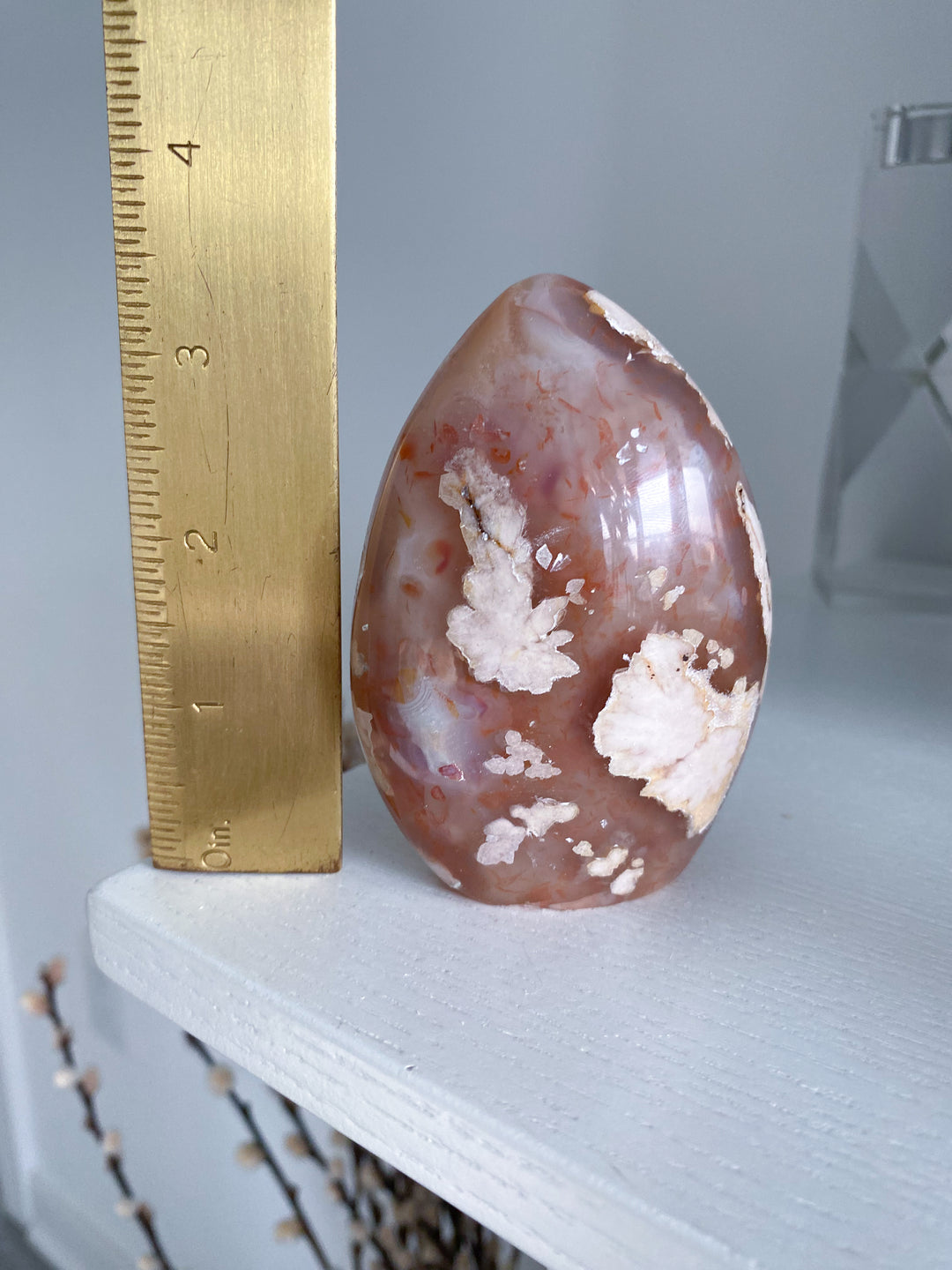 Freeform Red, Pink, Orange Flower Agate