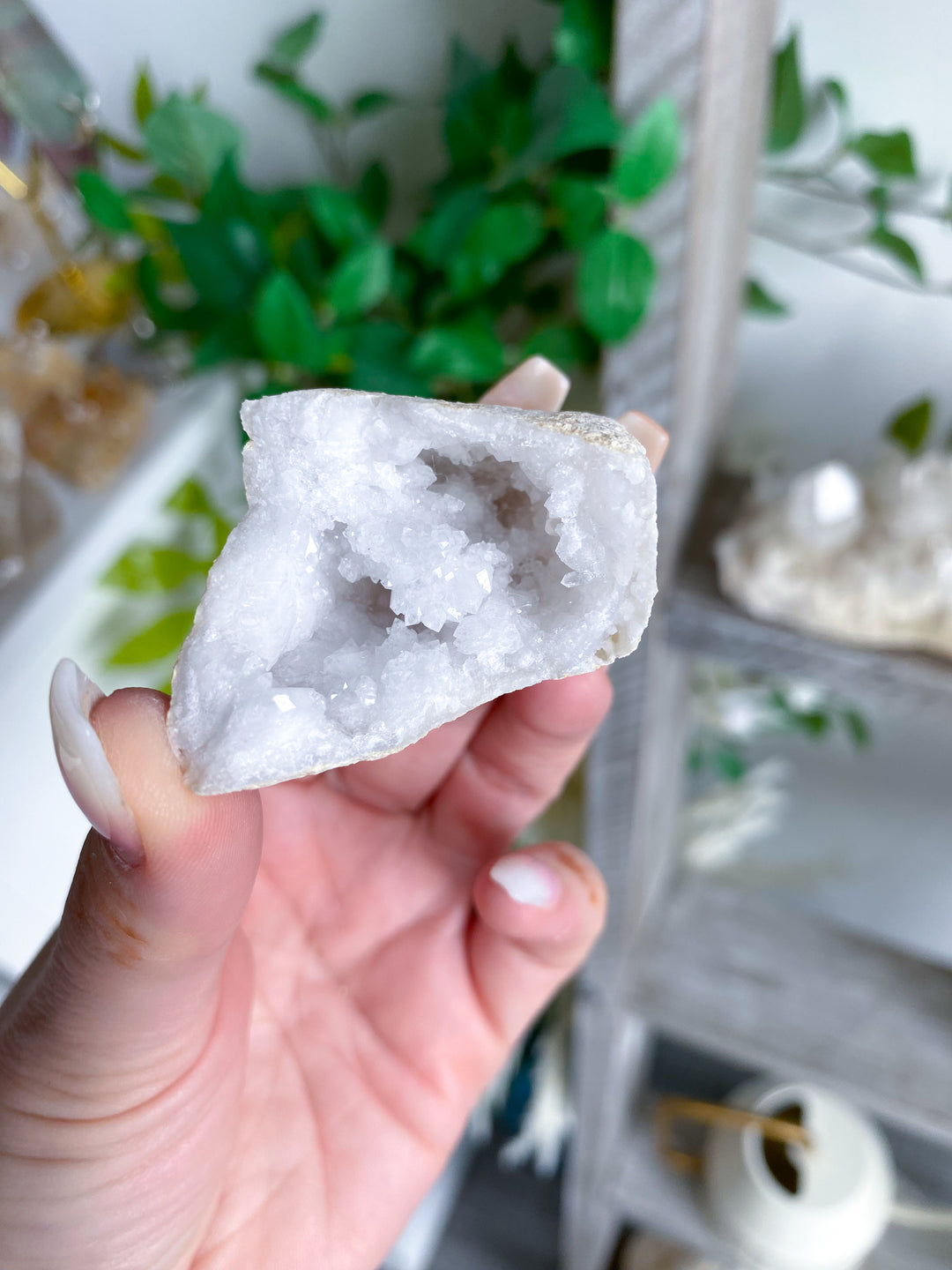 Small White Calcite Geode #1