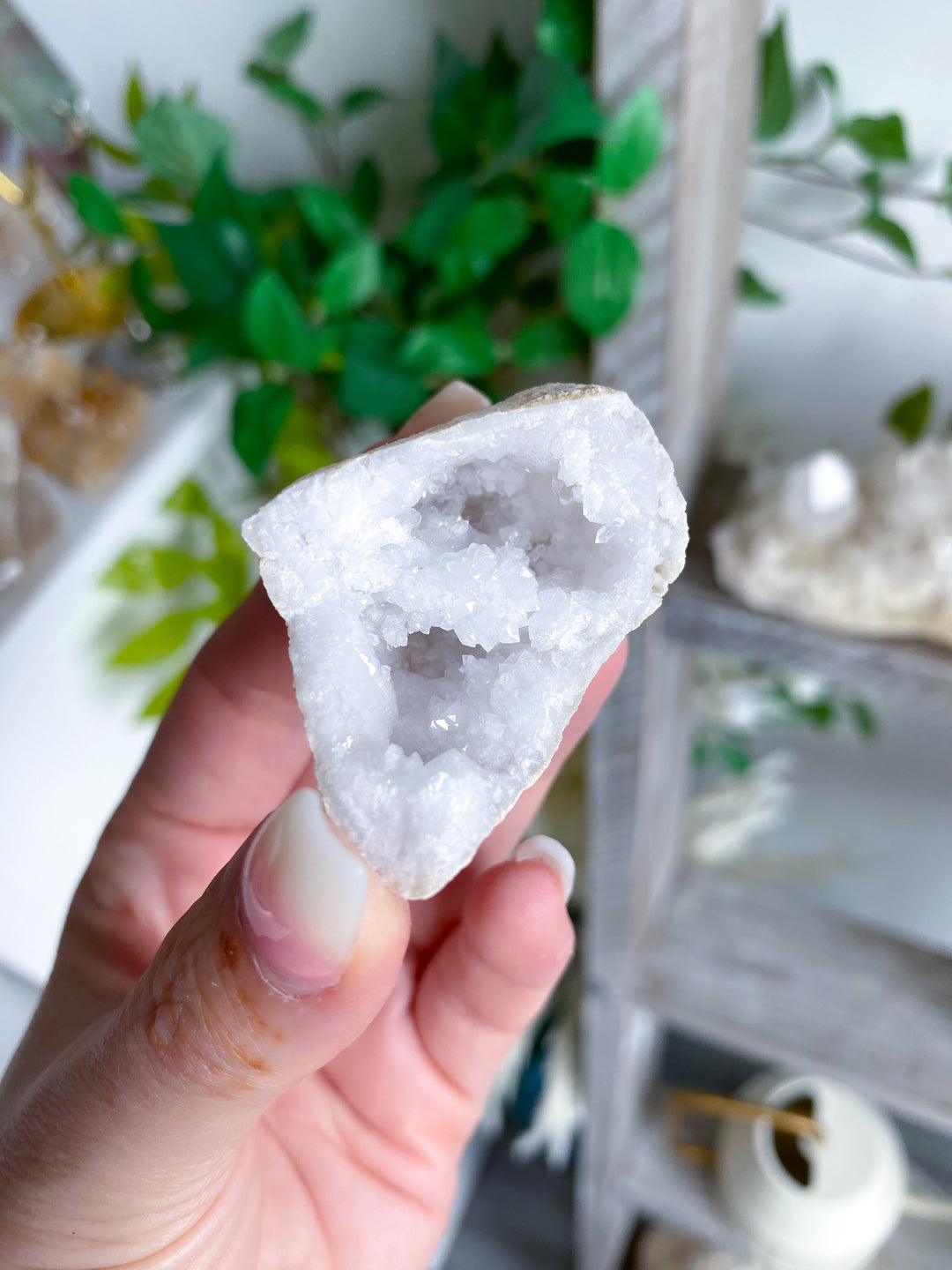 Small White Calcite Geode #1