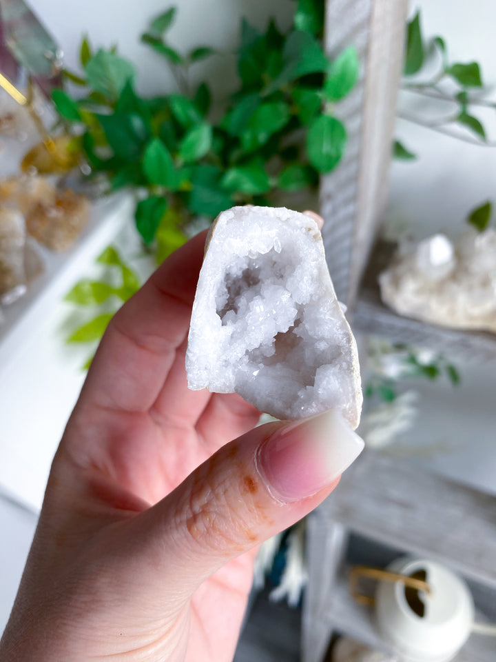Small White Calcite Geode #1