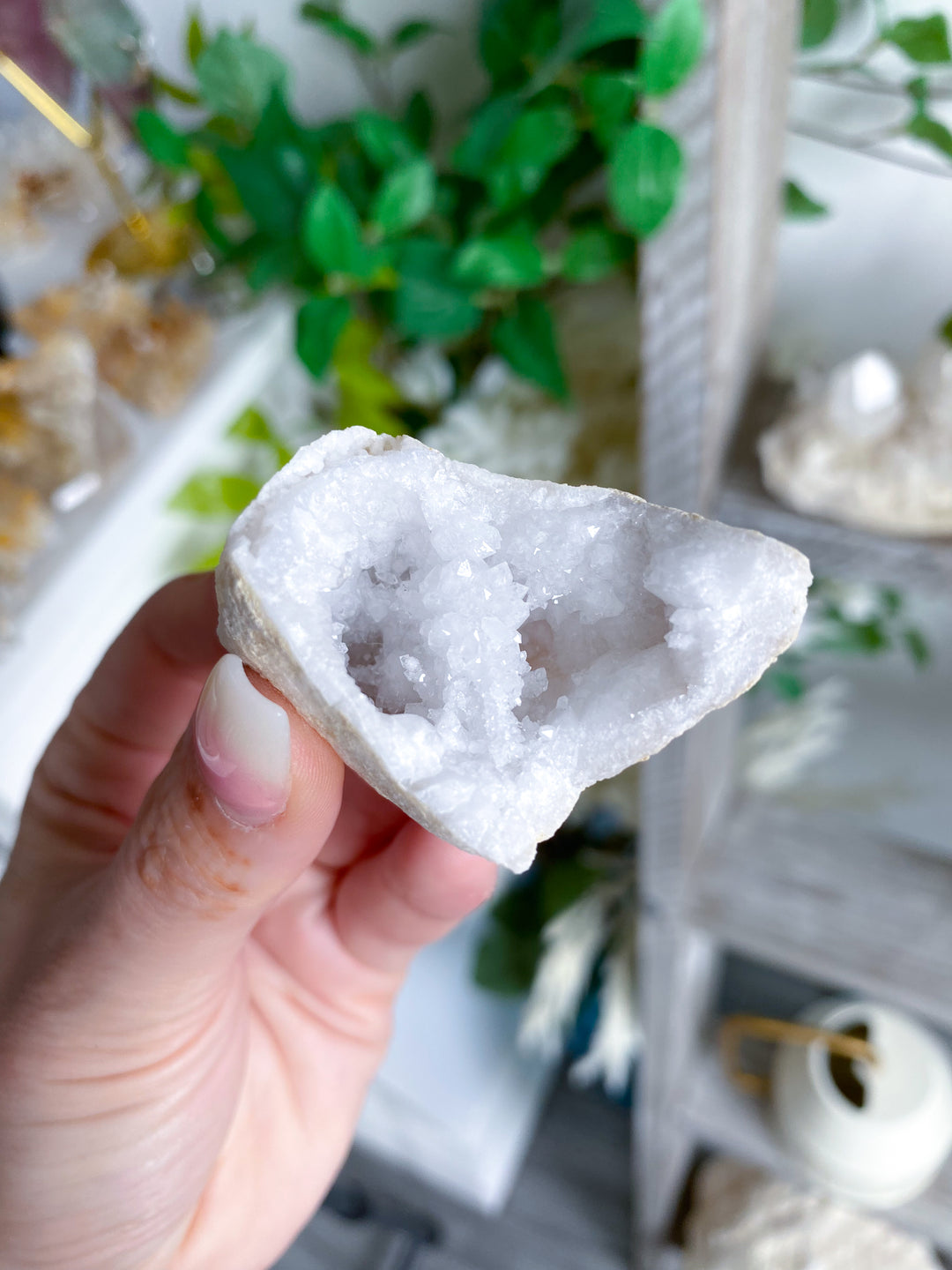 Small White Calcite Geode #1