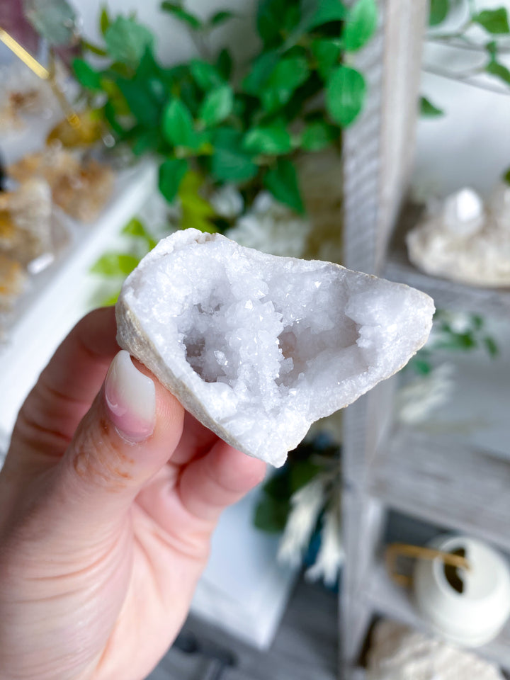 Small White Calcite Geode #1