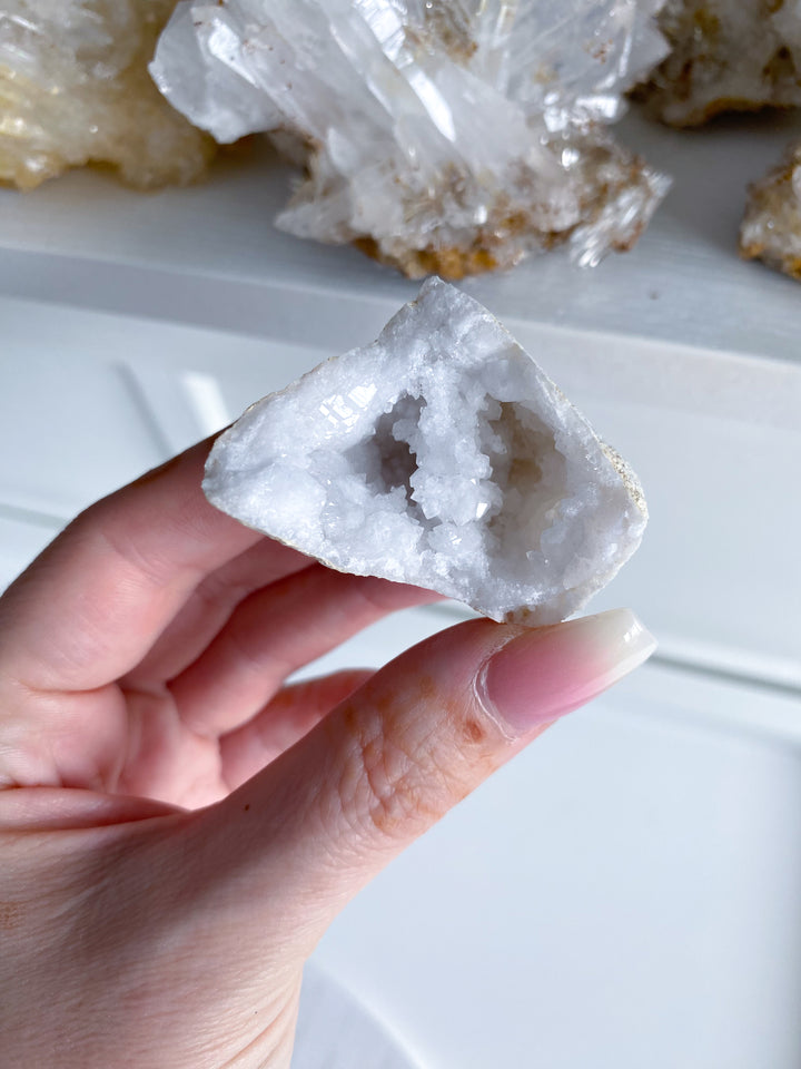 Small White Calcite Geode #1