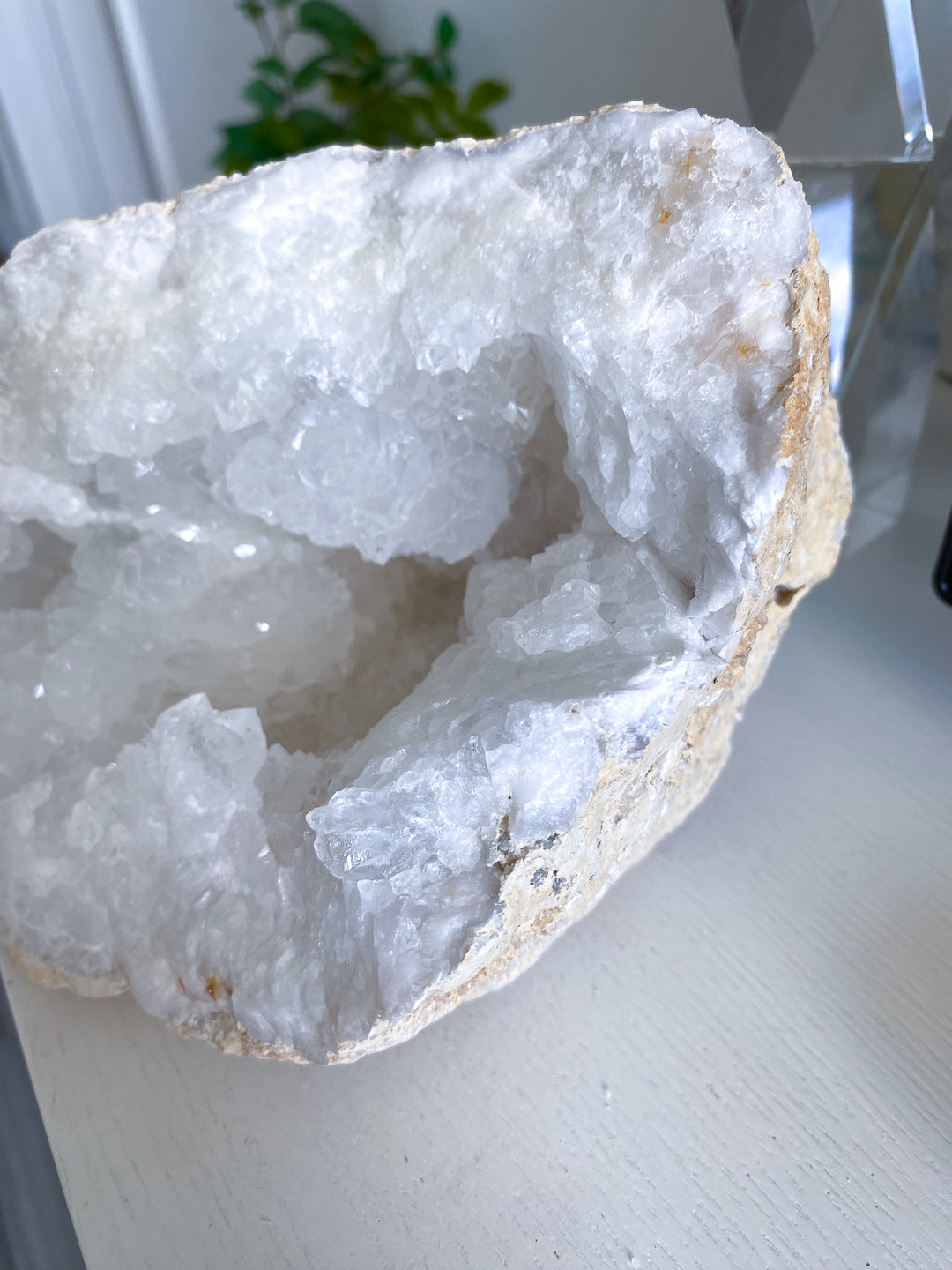 7lb+ GIANT White Calcite Geode 