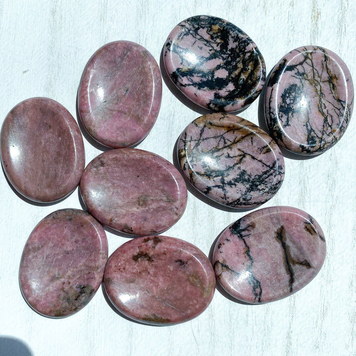 Jumbo Rhodonite Worry Stone