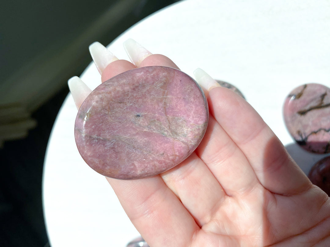 Jumbo Rhodonite Worry Stone