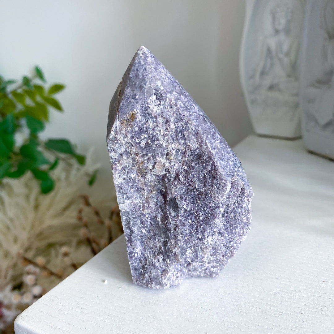 XL Purple Lepidolite Point with Mica