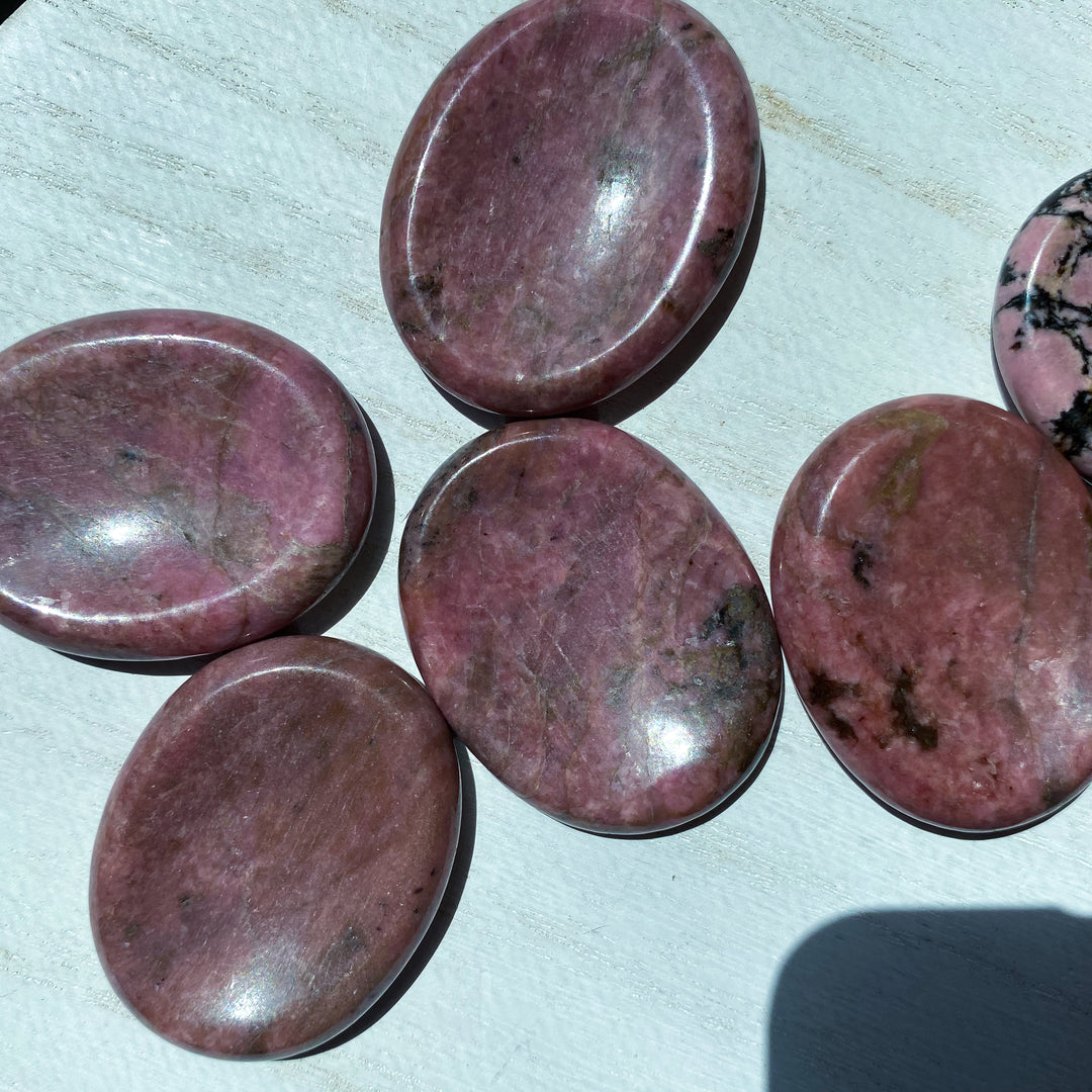 Jumbo Rhodonite Worry Stone