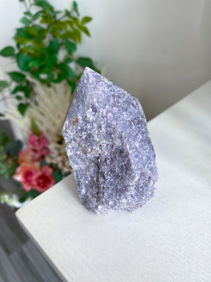 XL Purple Lepidolite Point with Mica
