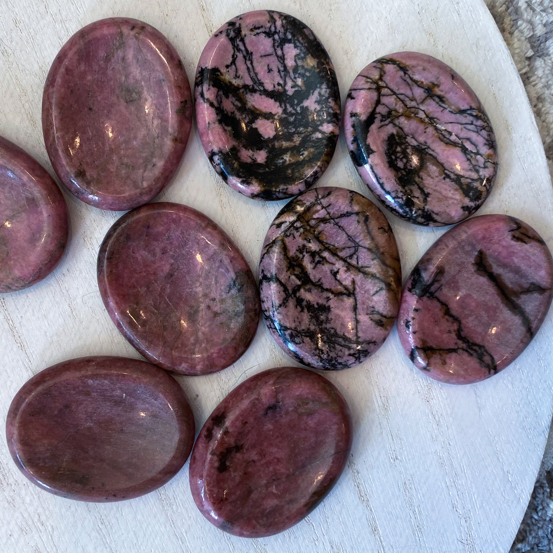 Jumbo Rhodonite Worry Stone