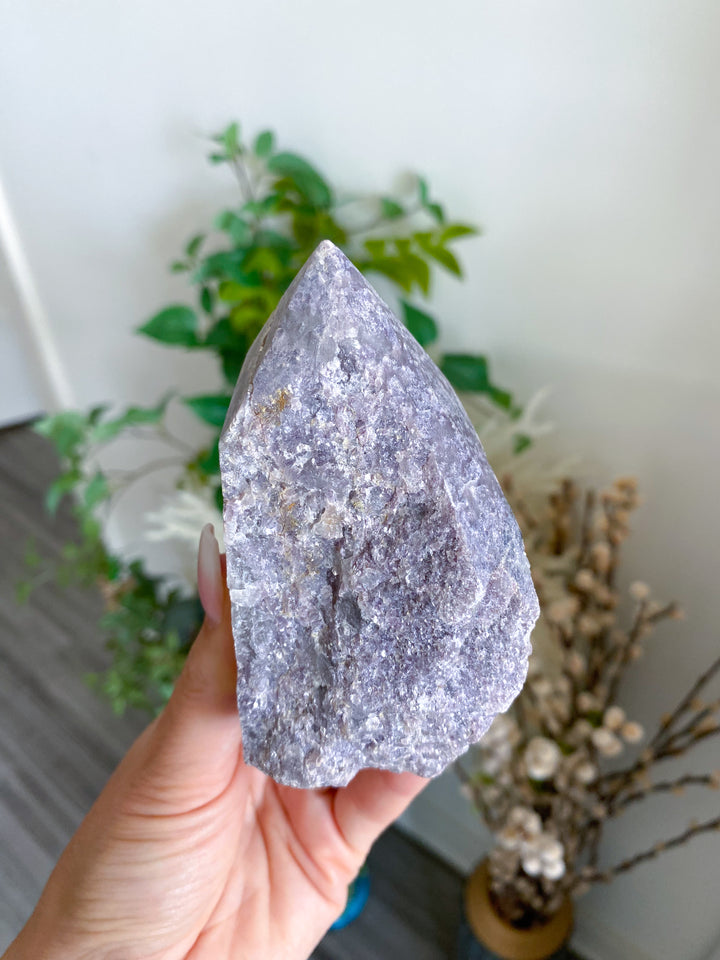 XL Purple Lepidolite Point with Mica