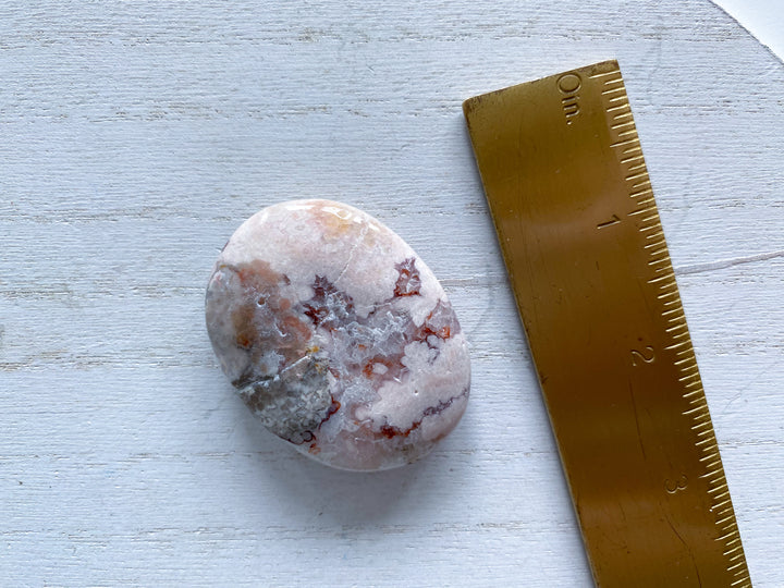 Small, Pale Pink Amethyst Palm Stone w/ Inclusions #1