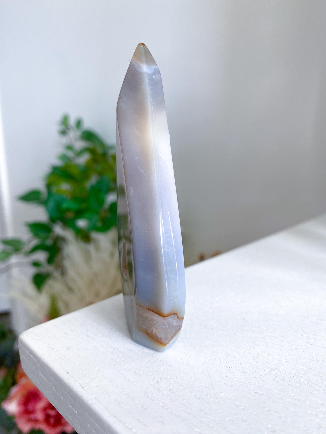 Pale Pastel Yellow Agate Flame 