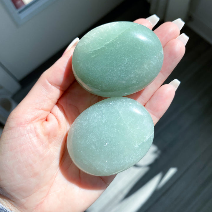 Minty Green Aventurine Palm Stone