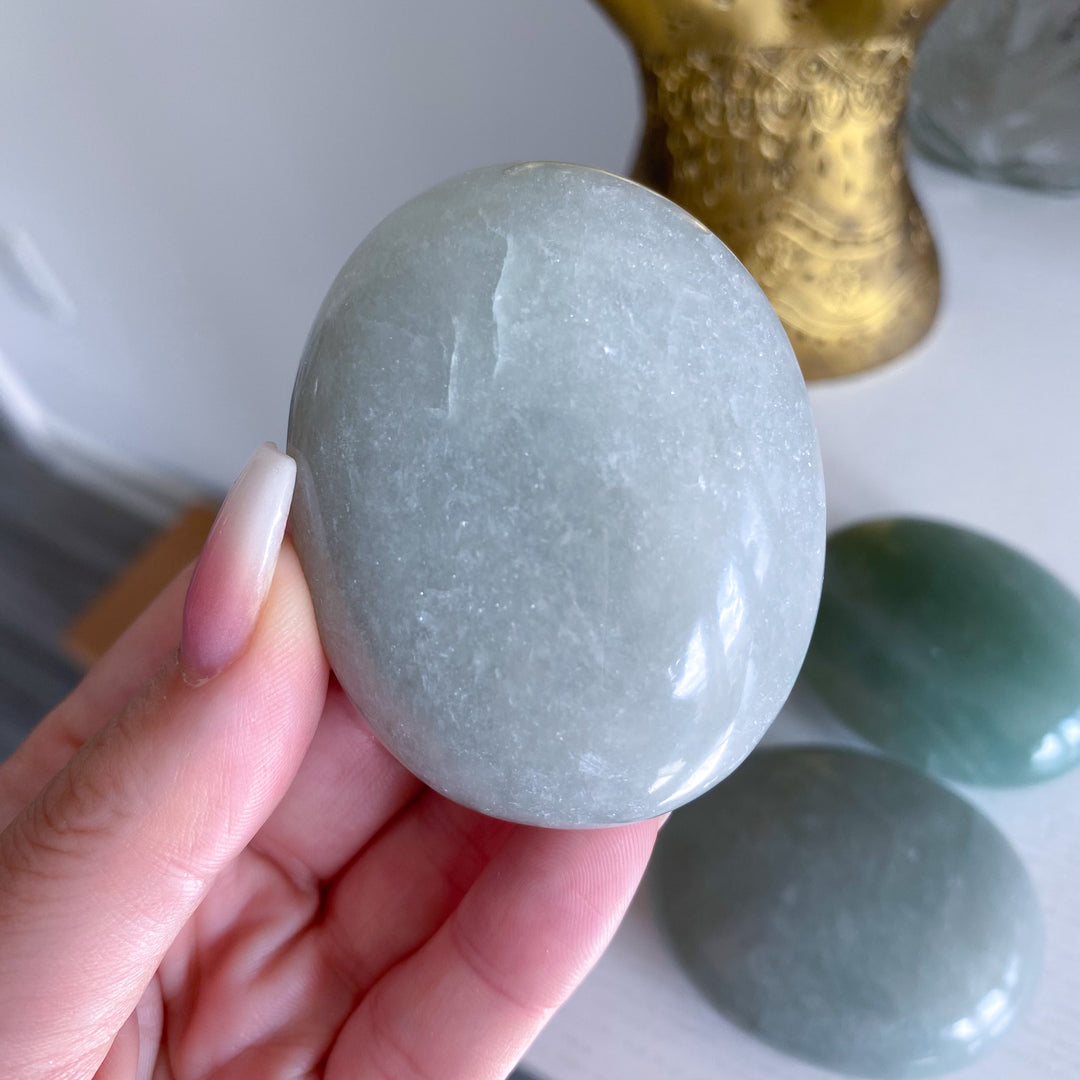 Minty Green Aventurine Palm Stone