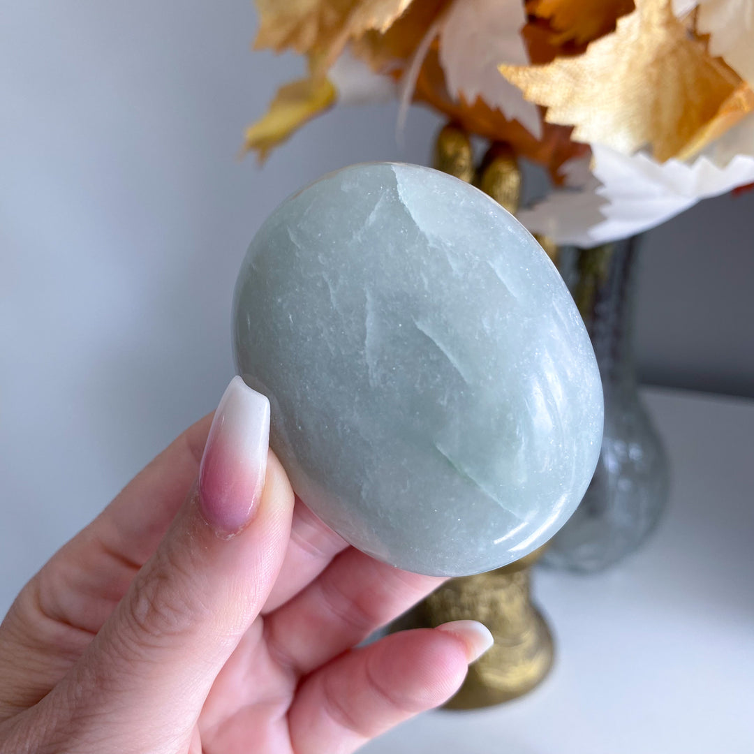 Minty Green Aventurine Palm Stone