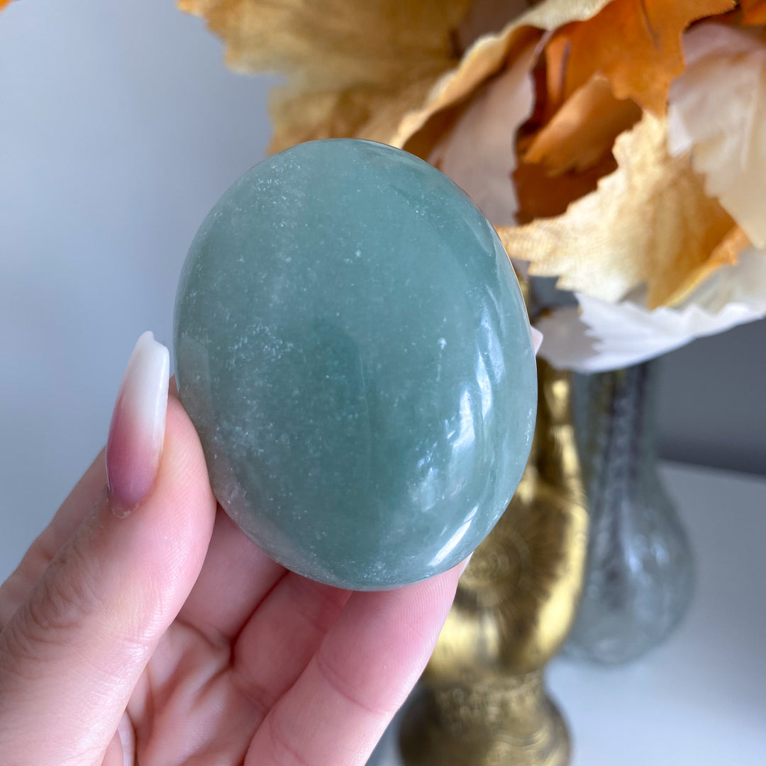 Minty Green Aventurine Palm Stone