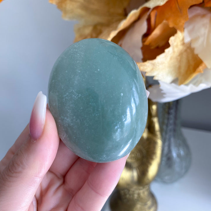 Minty Green Aventurine Palm Stone