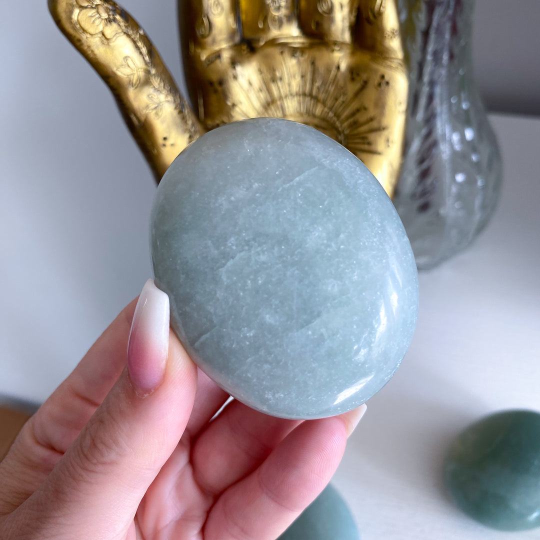 Minty Green Aventurine Palm Stone