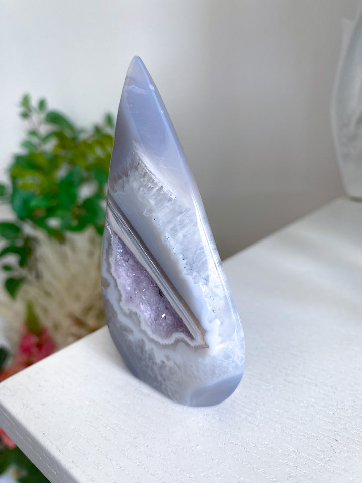 Amethyst in Agate Flame 