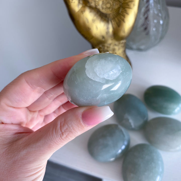 Minty Green Aventurine Palm Stone