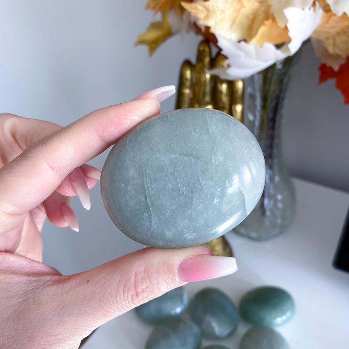 Minty Green Aventurine Palm Stone