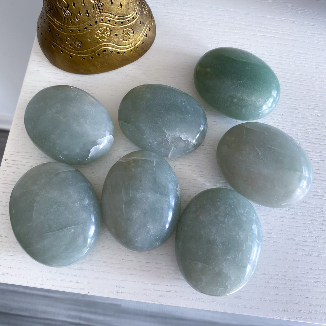 Minty Green Aventurine Palm Stone