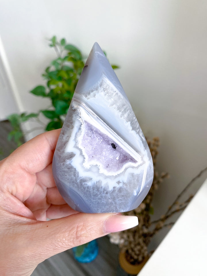 Amethyst in Agate Flame 