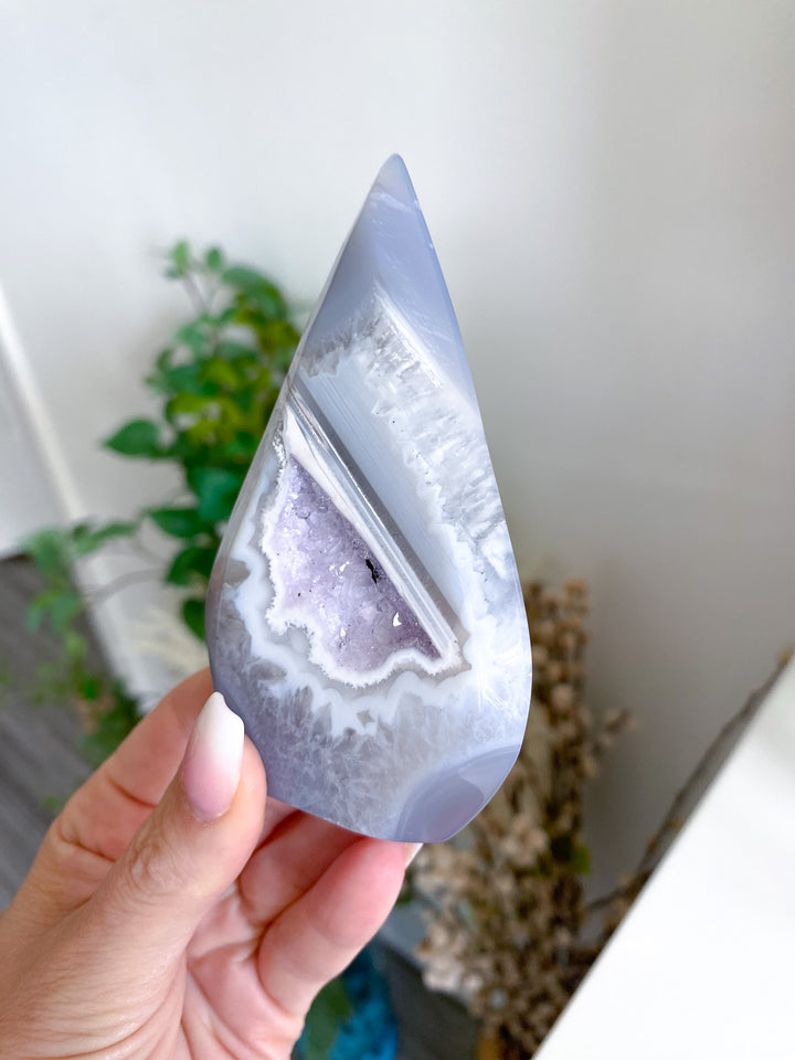Amethyst in Agate Flame 