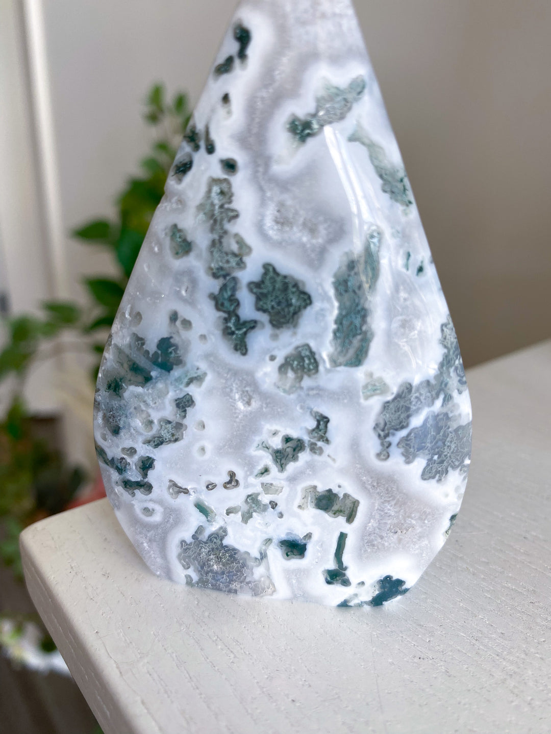 Moss Agate in Quartz Flame 