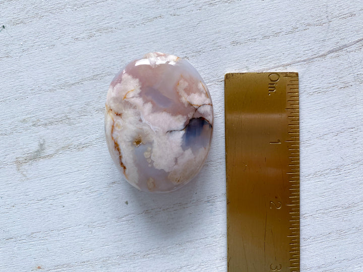 Drusy Flower Agate Palm Stone #3