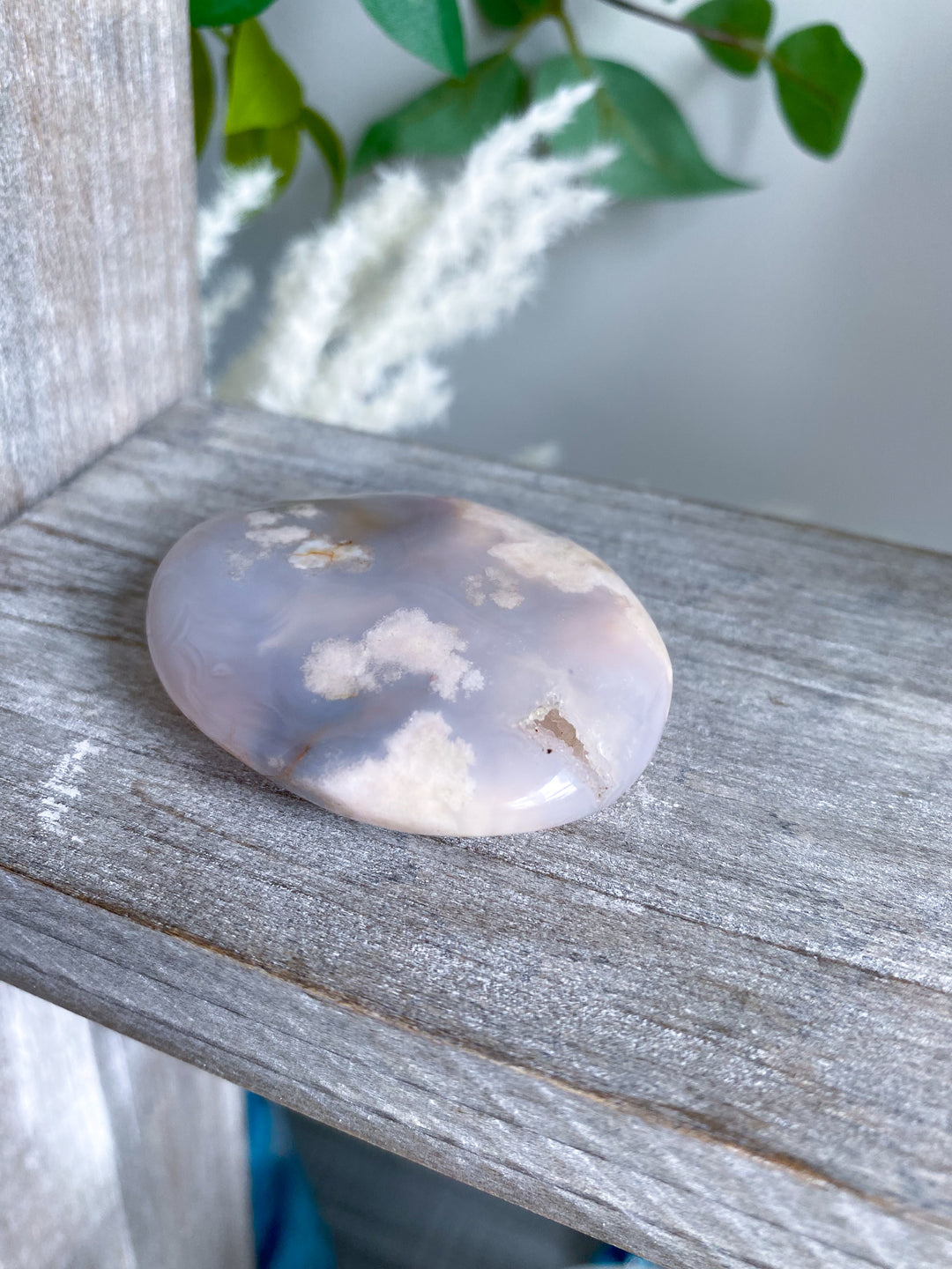 Drusy Flower Agate Palm Stone #3