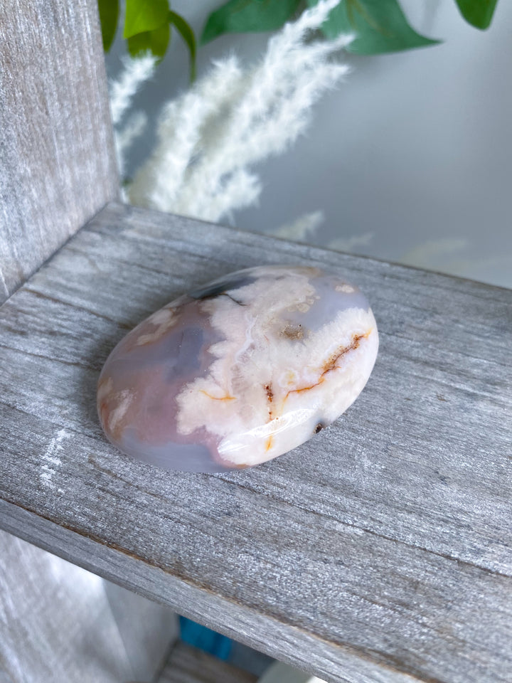 Drusy Flower Agate Palm Stone #3
