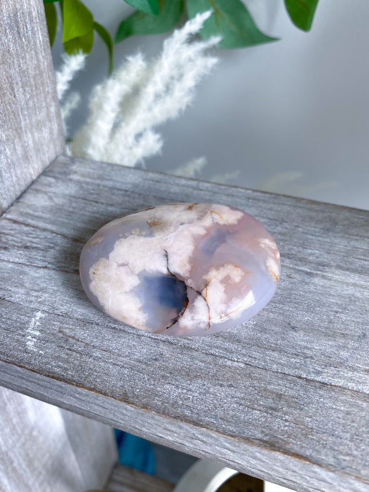 Drusy Flower Agate Palm Stone #3