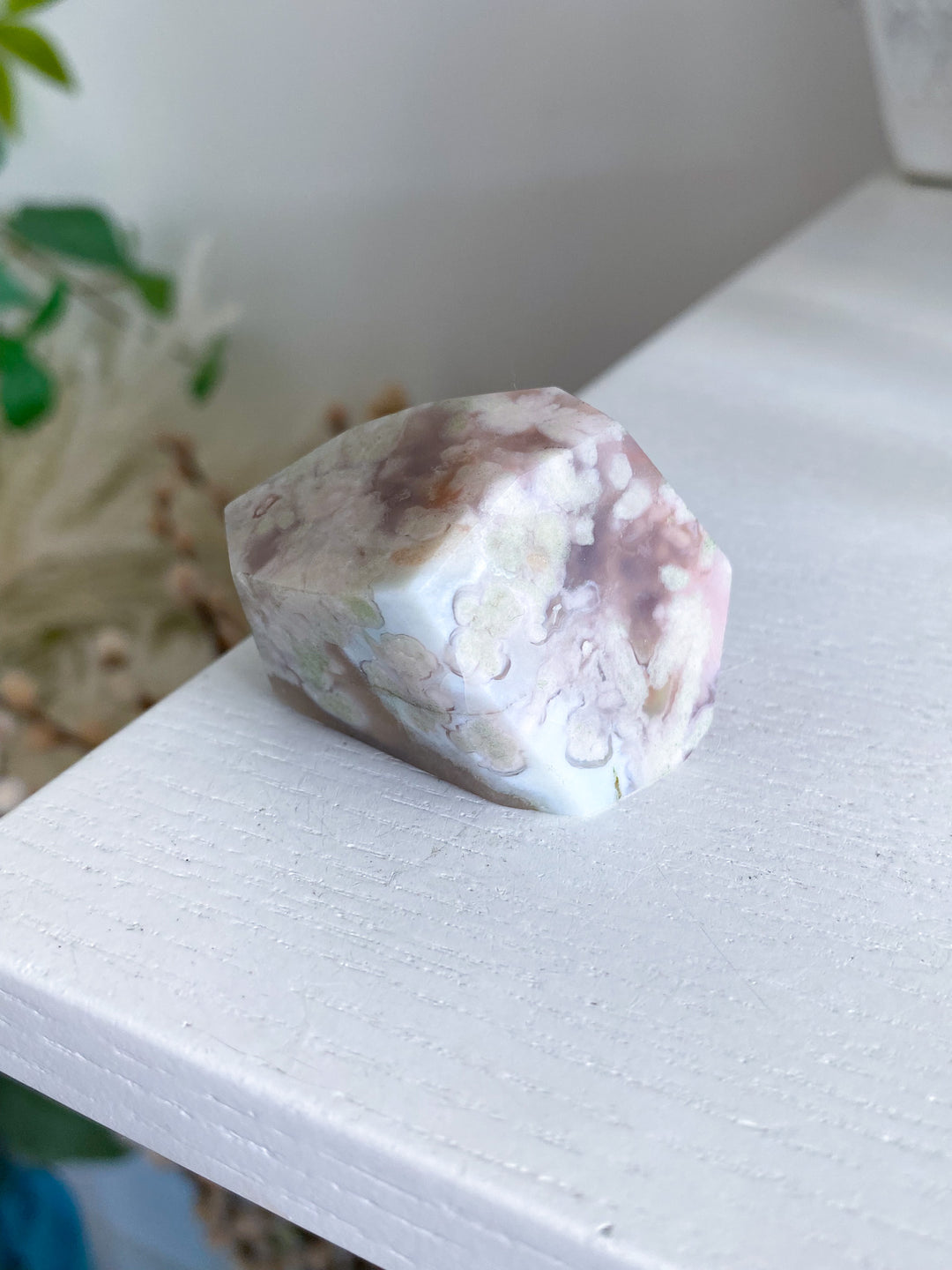 Green Flower Agate Freeform 