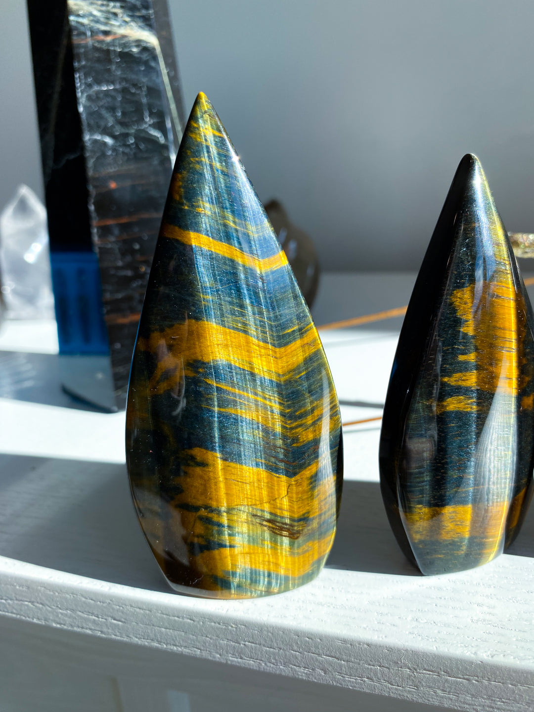 Blue Tigers Eye Flame