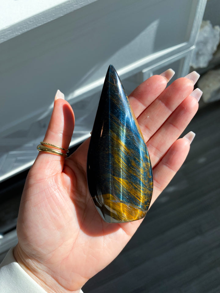 Blue Tigers Eye Flame
