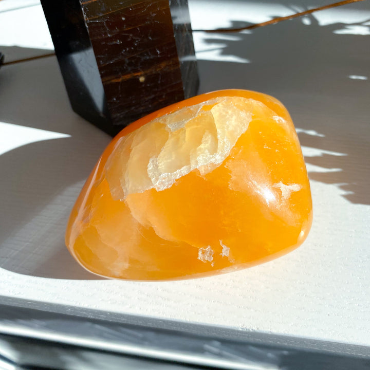 Large Orange Calcite Polished Freeform #2 - Energy