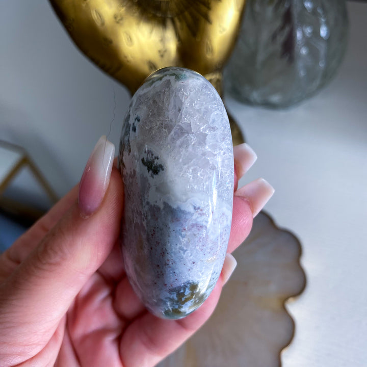 Large Pastel Unicorn Jasper Palm Stone 