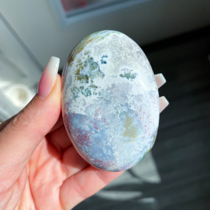 Large Pastel Unicorn Jasper Palm Stone 