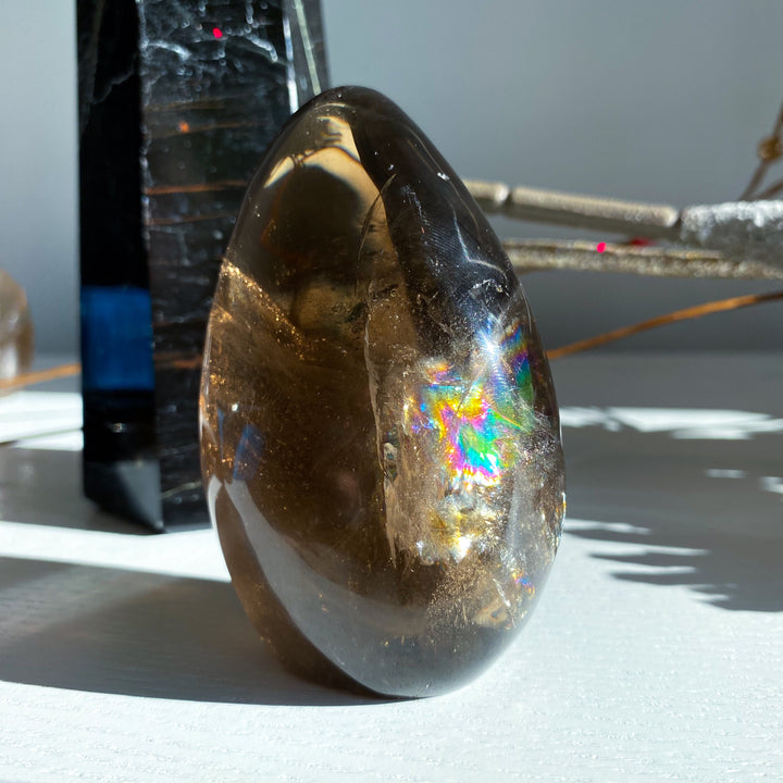 Smokey Quartz Freeform w/ Rainbows #1