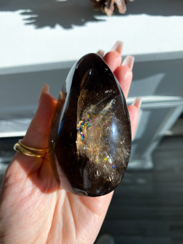Smokey Quartz Freeform w/ Rainbows #1