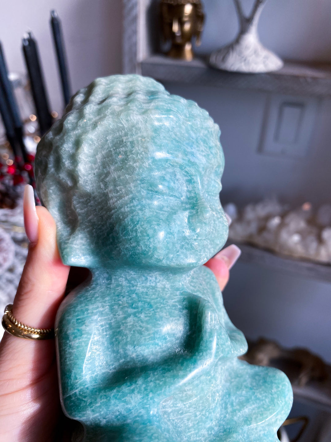 High Sheen Amazonite Buddah