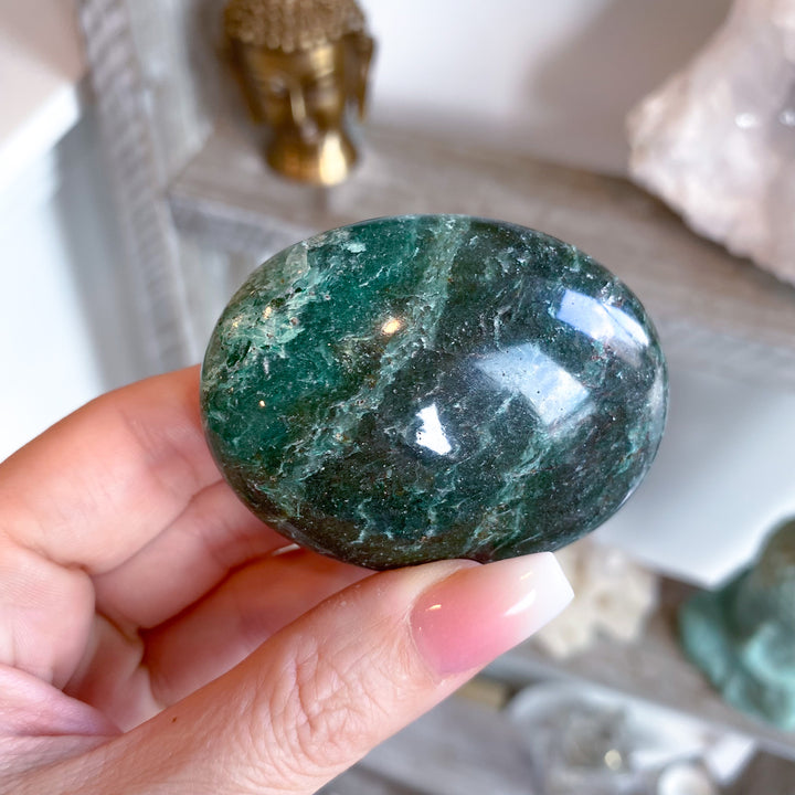 Forest Green Aventurine Palm Stone 