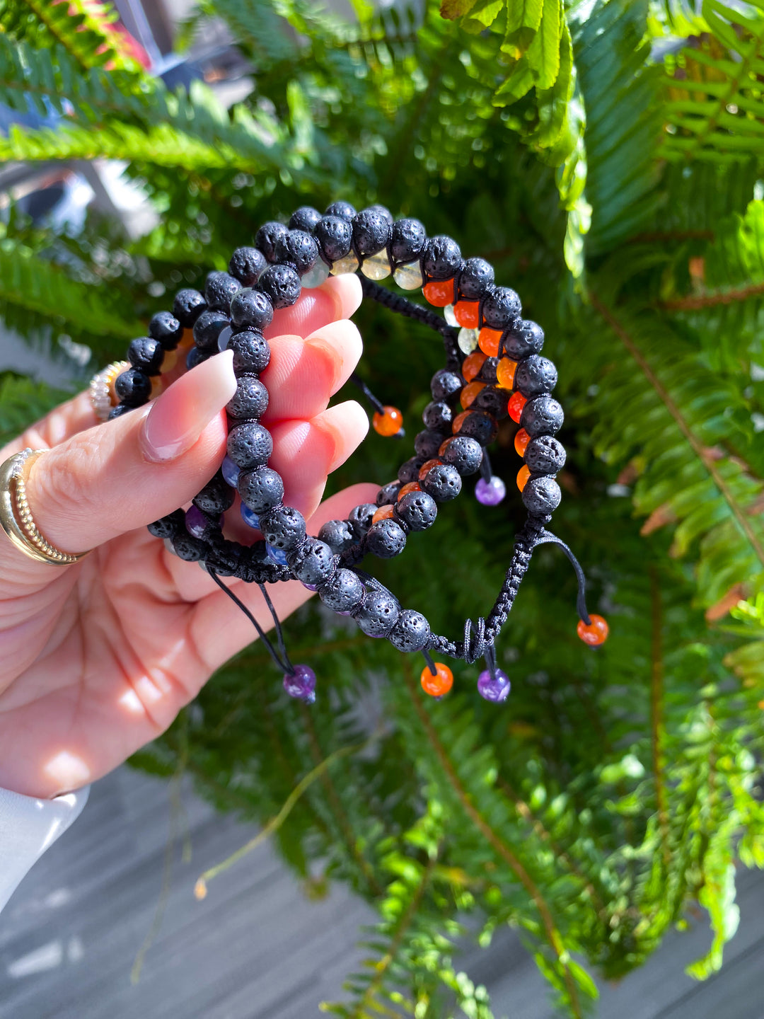 Masculine Chakra &amp; Lava Stone Bracelet